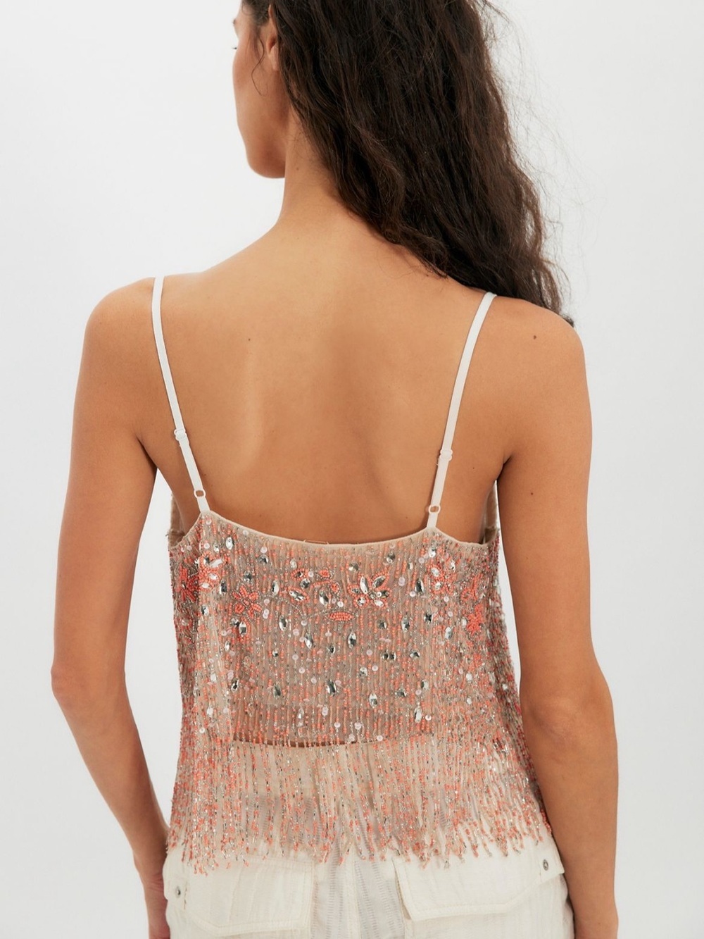 Free People Juliet Beaded Tank- size XS - Picture 3 of 9